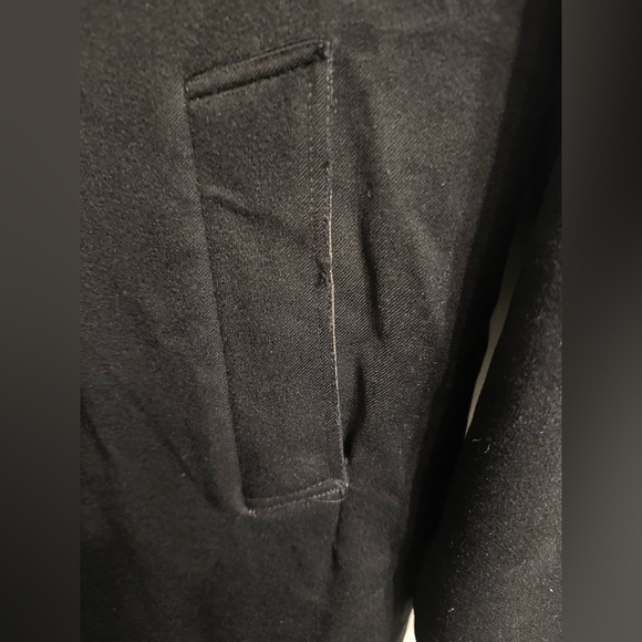 Stefano Capaldi Loro Piana Storm System Wool Coat Black Car Coat Italy Size 14 - Picture 2 of 12